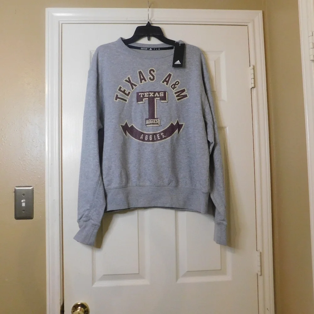 Adidas Men's Texas A&M Long Sleeve Sweatshirt Size: M